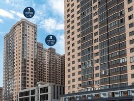 Продается 2-комнатная квартира ЖК Гулливер, литера 3, 53.86 м², 6463200 рублей