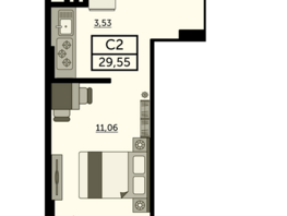 Продается Студия ЖК Город у реки, литер 7, 29.74  м², 3985160 рублей