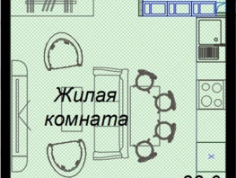 Продается 1-комнатная квартира ЖК Чайные холмы, 31.9  м², 10889000 рублей