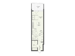 Продается Апартамент АО Форос, 46.2  м&sup2;, 18117330 рублей
