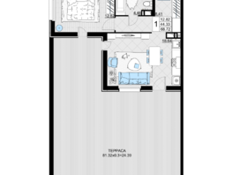 Продается 1-комнатная квартира ЖК Фонтаны, литер 19, 68.72  м², 13744000 рублей