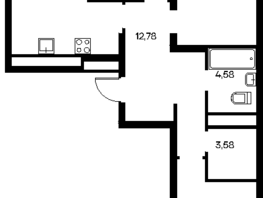 Продается 3-комнатная квартира ЖК Новый Судак, 1 этап, 85.72  м&sup2;, 16886840 рублей