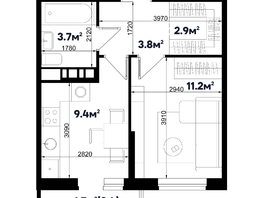 Продается 1-комнатная квартира ЖК Спорт Виладж, 2.7, 32.7  м&sup2;, 5896800 рублей