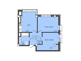 Продается 2-комнатная квартира ЖК Резиденция, 54.42  м&sup2;