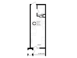 Продается Студия ЖК ЮЖНО, 28.64  м&sup2;