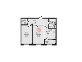 Продается 2-комнатная квартира ЖК Фоменко, 57.36  м&sup2;