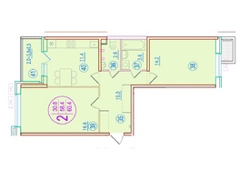 Продается 2-комнатная квартира ЖК Спорт Виладж, 2.7, 60.4  м&sup2;, 10578900 рублей