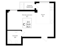 Продается Студия ЖК Клубный квартал Европа 6, литера 5, 36  м², 6965280 рублей