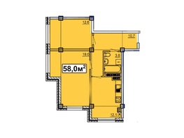 Продается 2-комнатная квартира ЖК Николаевский 2, корпус 1, 58  м²