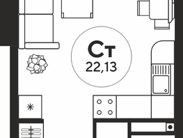 Продается Студия ЖК Гринсайд, 5.1-5.5, 22  м², 4720000 рублей