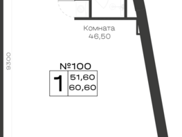 Продается 1-комнатная квартира ГК Хако, 60.6  м&sup2;, 15150000 рублей