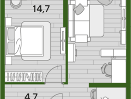 Продается 1-комнатная квартира ЖК DOGMA PARK (Догма парк), литера 13, 48.4 м², 7100280 рублей