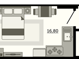 Продается Студия ЖК Акватория, литер 2, 24.98  м², 4496400 рублей