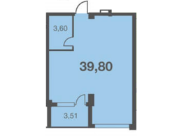 Продается 1-комнатная квартира ЖК Каравелла Португалии, литера 5, 39.8  м², 15797000 рублей