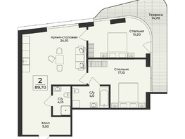 Продается 2-комнатная квартира ЖК Нега, 89.7  м&sup2;, 35624355 рублей