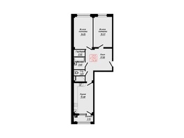 Продается 2-комнатная квартира ЖК Фоменко, 74.76  м&sup2;