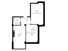 Продается 2-комнатная квартира ЖК Речной Бриз, 64.9  м&sup2;