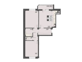 Продается 2-комнатная квартира ЖК Курортный, этап 1, корпус 1, 70.9  м&sup2;
