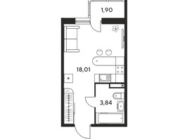 Продается Студия ЖК Малина Парк, дом 2, 23.51  м², 3770000 рублей