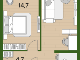 Продается 1-комнатная квартира ЖК DOGMA PARK (Догма парк), литера 13, 47.9 м², 7122730 рублей