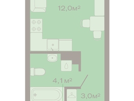 Продается Студия ЖК ДЗЕНПАРК, литер 4, 20.1 м², 3015000 рублей