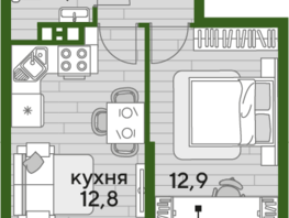 Продается 1-комнатная квартира ЖК DOGMA PARK (Догма парк), литера 13, 34.2 м², 6491161 рублей