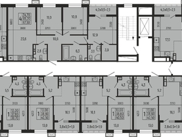 Продается 2-комнатная квартира ЖК Звезды, литер 12, 64.3 м², 8007000 рублей