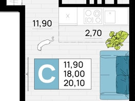 Продается Студия ЖК Традиции, Литер 1, 20.1 м², 3115500 рублей