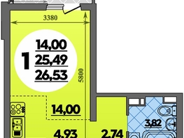 Продается Студия ЖК Предгорье ЛАГО-НАКИ, литера 8, 26.53 м², 4213000 рублей