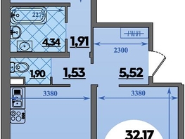 Продается 2-комнатная квартира ЖК Предгорье ЛАГО-НАКИ, литер 3, 64.58  м&sup2;, 7426700 рублей