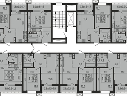 Продается 1-комнатная квартира ЖК Звезды, литер 9, 45.7  м&sup2;, 8776000 рублей