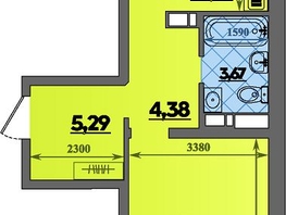 Продается 1-комнатная квартира ЖК Предгорье ЛАГО-НАКИ, литер 4, 44.64  м&sup2;, 6280999 рублей