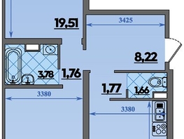 Продается 2-комнатная квартира ЖК Предгорье ЛАГО-НАКИ, литер 8, 66.39  м&sup2;, 7528627 рублей