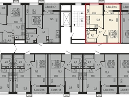 Продается 1-комнатная квартира ЖК Звезды, литер 12, 37.5  м&sup2;, 5779000 рублей