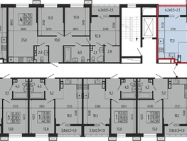 Продается 1-комнатная квартира ЖК Звезды, литер 12, 42.6  м&sup2;, 8180000 рублей