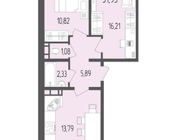 Продается 2-комнатная квартира ЖК Портрет 2, 51.93  м&sup2;, 8540000 рублей
