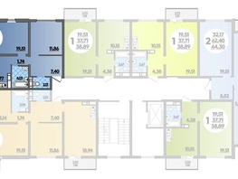 Продается 2-комнатная квартира ЖК Предгорье ЛАГО-НАКИ, литера 2, 60.62  м², 6607999 рублей