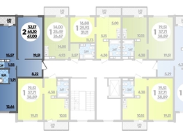 Продается 2-комнатная квартира ЖК Предгорье ЛАГО-НАКИ, литера 2, 67  м², 7035000 рублей