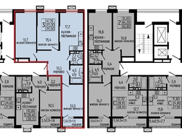 Продается 3-комнатная квартира ЖК Звезды, литер 10, 86.6  м², 8660000 рублей