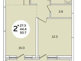 Продается 2-комнатная квартира Адмирала Пустошкина б-р, 55  м², 4950000 рублей