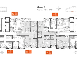 Продается 2-комнатная квартира ЖК Все Свои VIP, литера 6, 79.65 м², 23895000 рублей