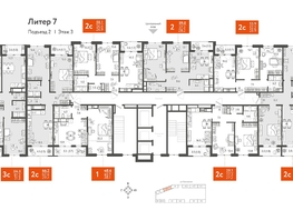 Продается 2-комнатная квартира ЖК Все Свои VIP, литера 7, 66.4 м², 15371600 рублей