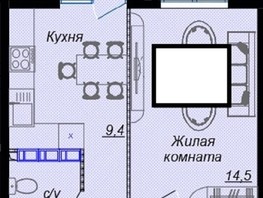 Продается 2-комнатная квартира Российская ул, 37.7  м², 13139400 рублей