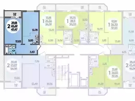 Продается 1-комнатная квартира ЖК Восточный, литера 28, 47.47  м², 5320000 рублей