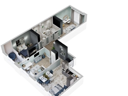Продается 3-комнатная квартира ЖК Зеленая территория, литера 1.1, 75  м&sup2;, 13125000 рублей