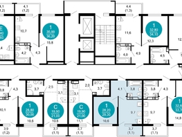 Продается 1-комнатная квартира ЖК Лестория, дом 1, 29.4  м&sup2;, 16252779 рублей