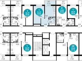 Продается 1-комнатная квартира ЖК Флора, 4 этап, 32.8  м², 15580000 рублей