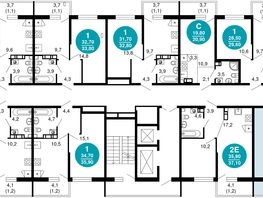 Продается 2-комнатная квартира ЖК Флора, 4 этап, 63.9 м², 23157360 рублей