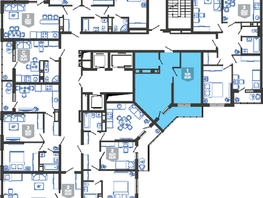 Продается 1-комнатная квартира ЖК Облака-3, дом 1, 42.5  м&sup2;, 10084060 рублей