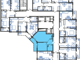 Продается 1-комнатная квартира ЖК Облака-3, дом 1, 41.4  м&sup2;, 9721507 рублей